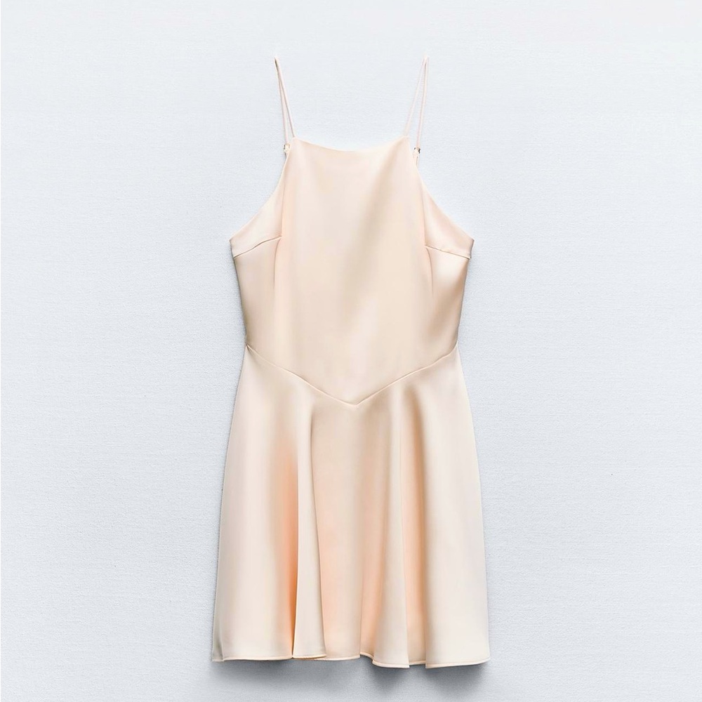 ZARA Satin Effect Mini Dress